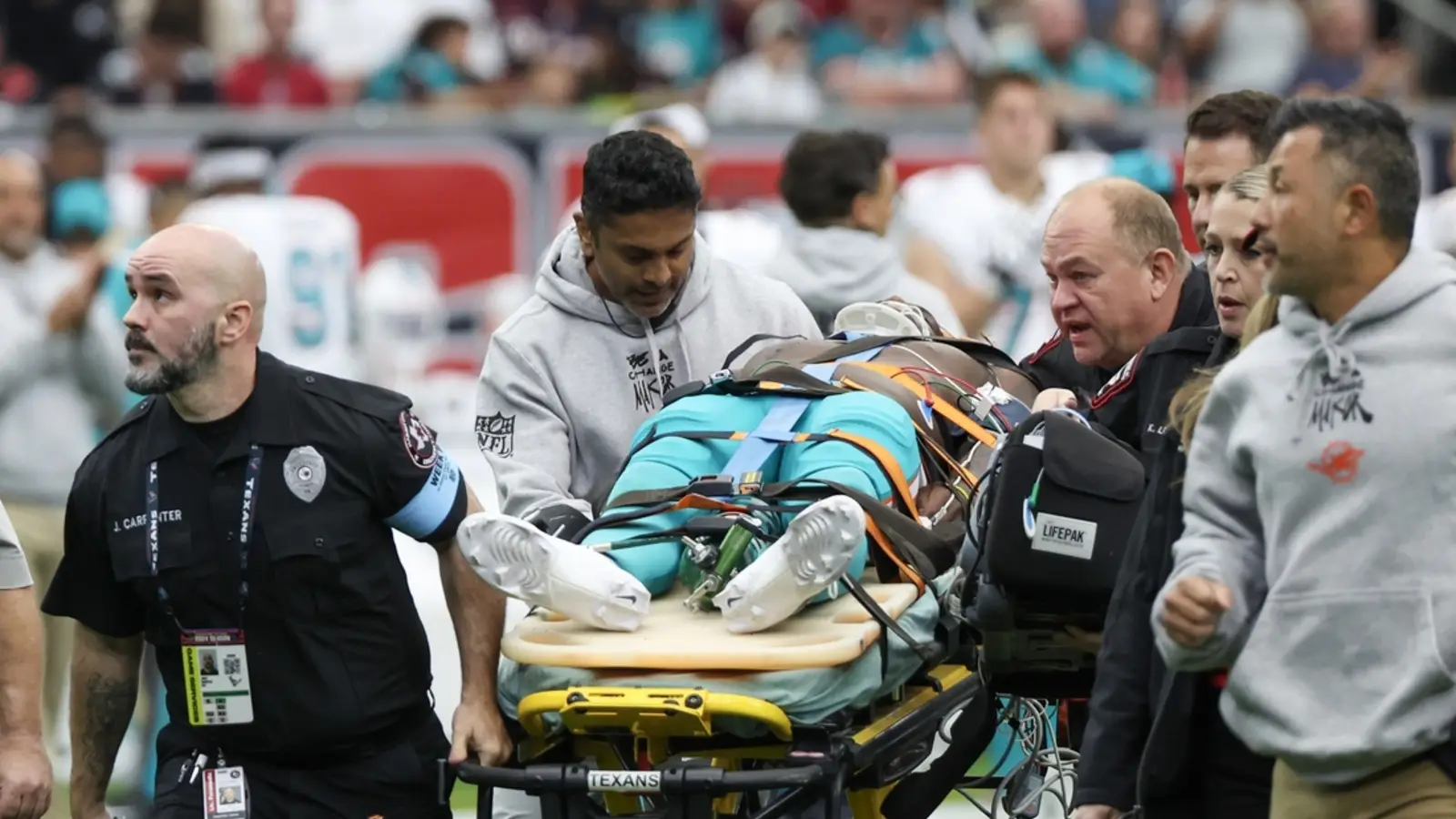 DuBose was taken to the hospital and is in “stable condition,” the team said, and will be evaluated further.